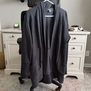 Eddie Bauer Dark Gray Open Front Cardigan